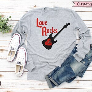 Guitar Valentine SVG, Heart Valentines Day Svg Music Love Rocks Svg Boy ...