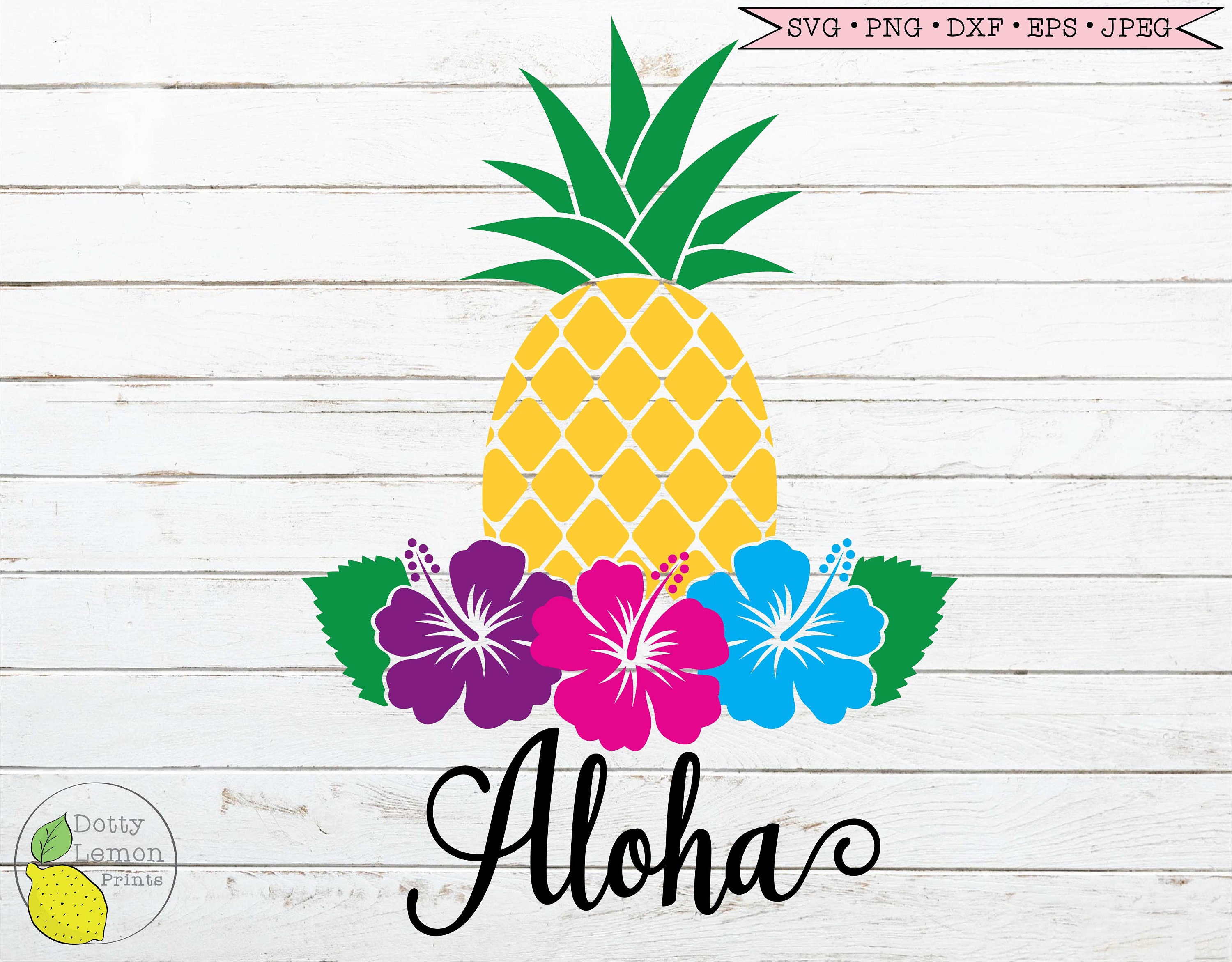 Summer Svg Beach Pineapple Svg Aloha Hawaii Svg Hibiscus Etsy