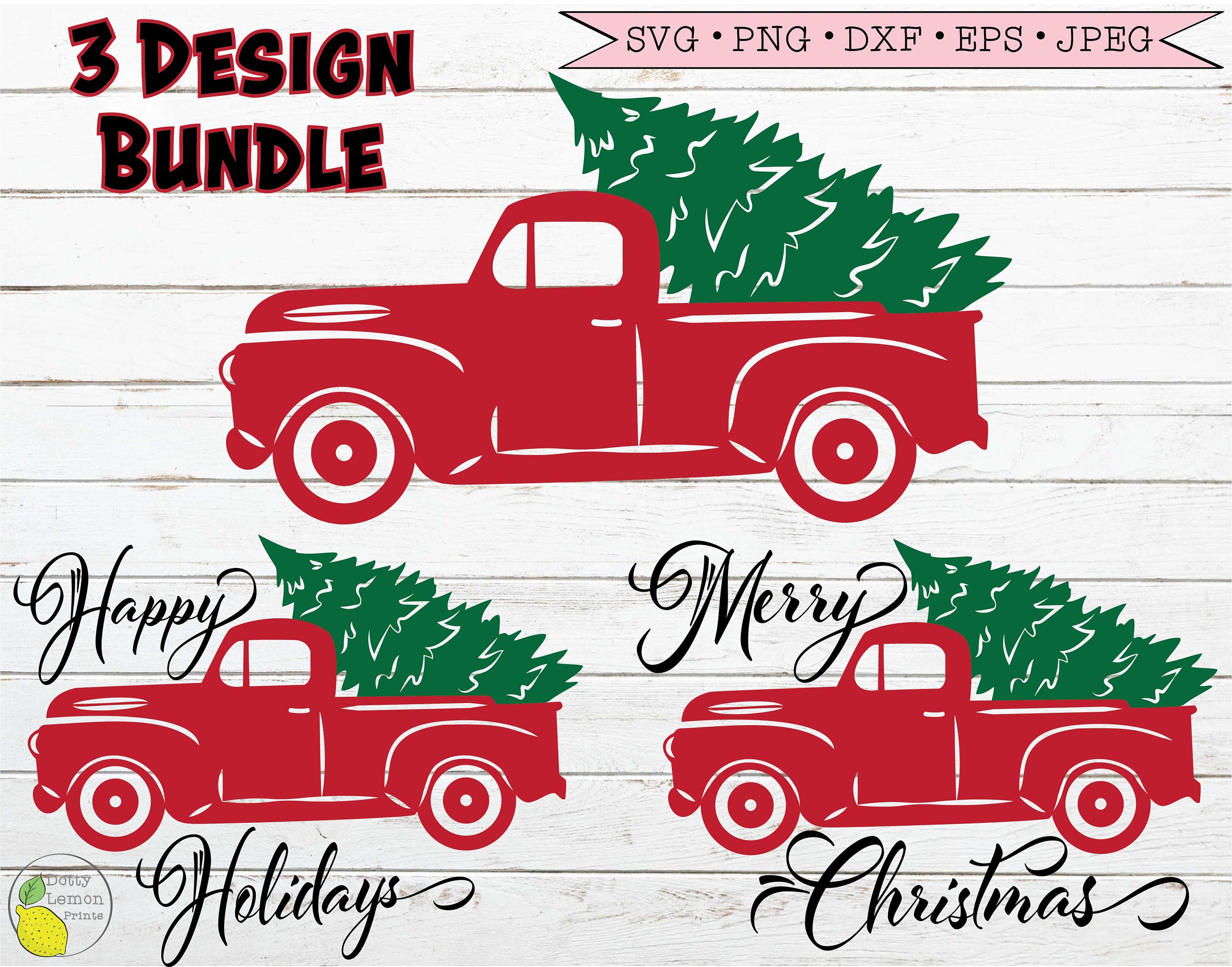 Download Christmas Truck Svg Bundle Red Truck Farmhouse Christmas Svg Etsy