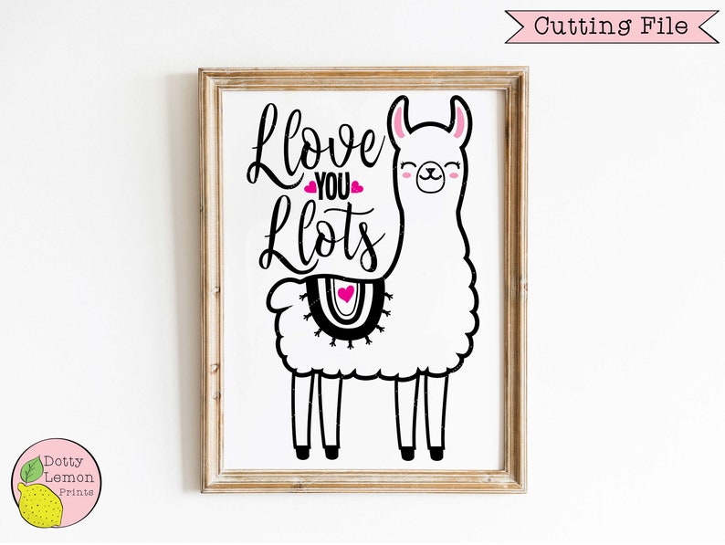 Download Llama Valentine SVG Heart Valentines Day svg Llove you ...