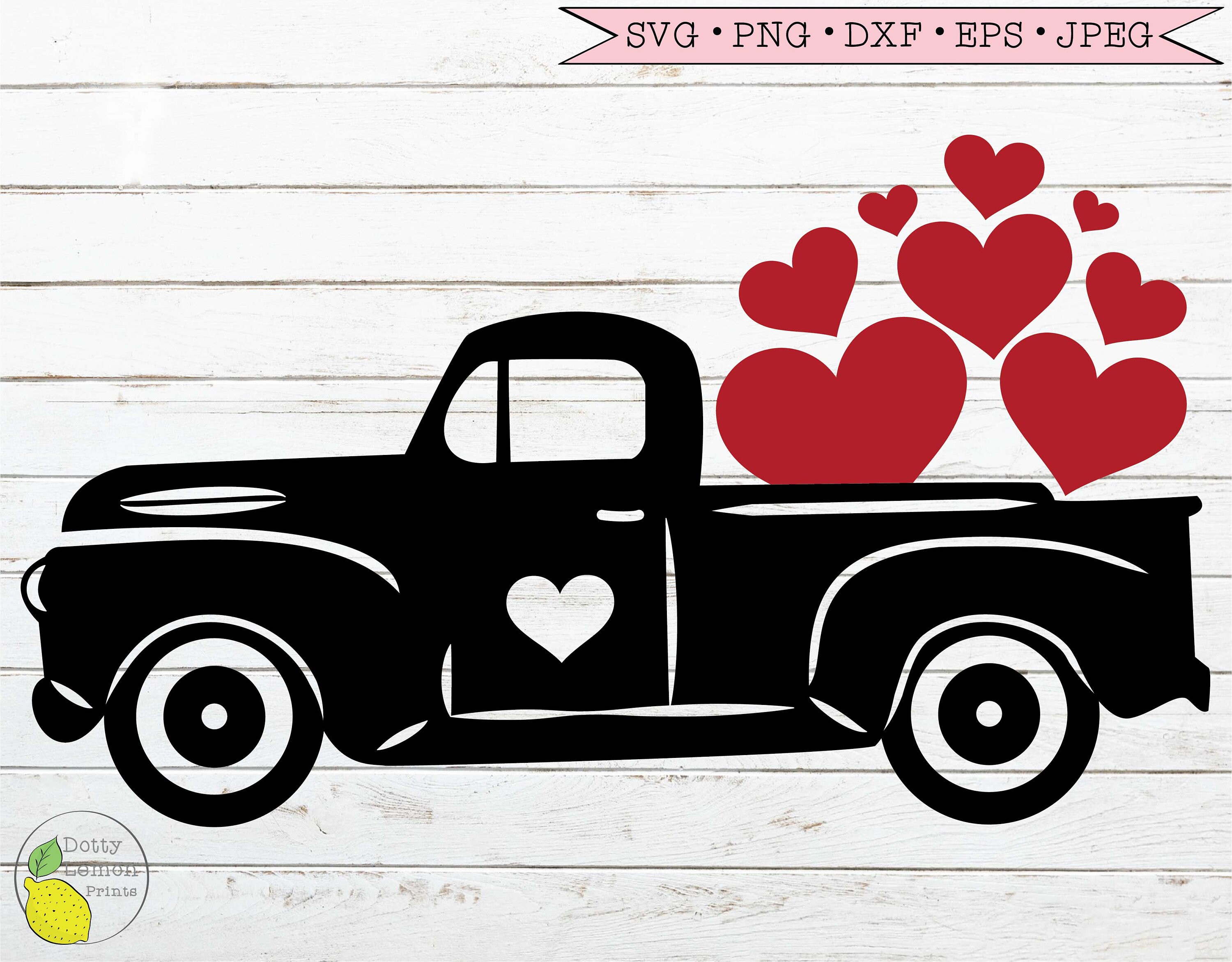 Download Valentine Svg Truck Heart Valentines Day Svg Farmhouse Svg Etsy