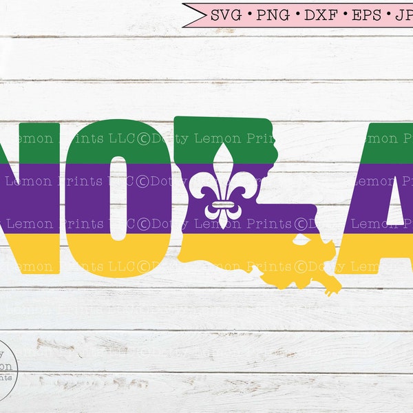 Mardi Gras SVG, Louisiana Fleur De Lis svg Nola svg Fat Tuesday Flag Saints New Orleans svg Files for Cricut Downloads Silhouette Clip Art