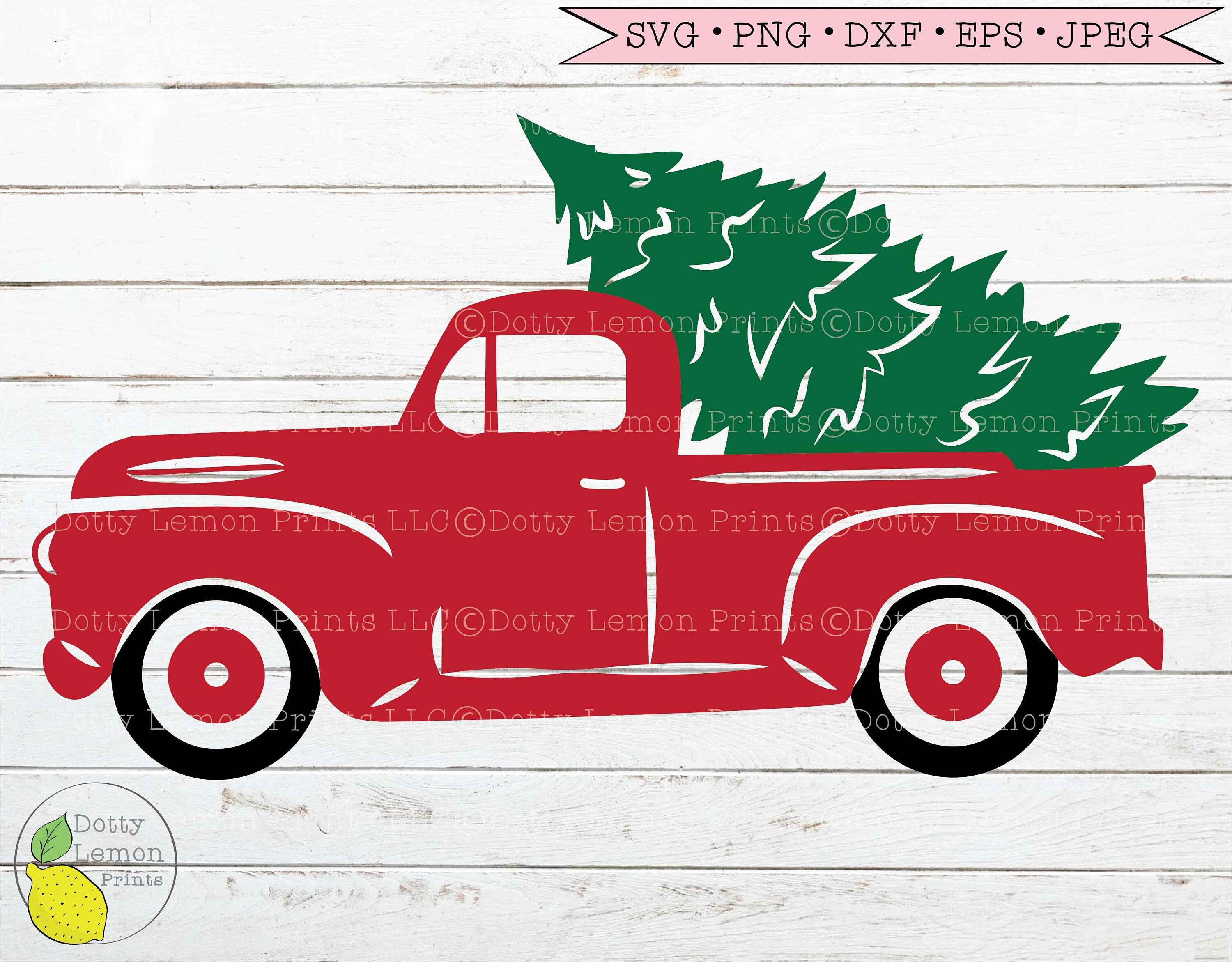 Drawing & Illustration vintage truck svg Christmas Truck svg christmas