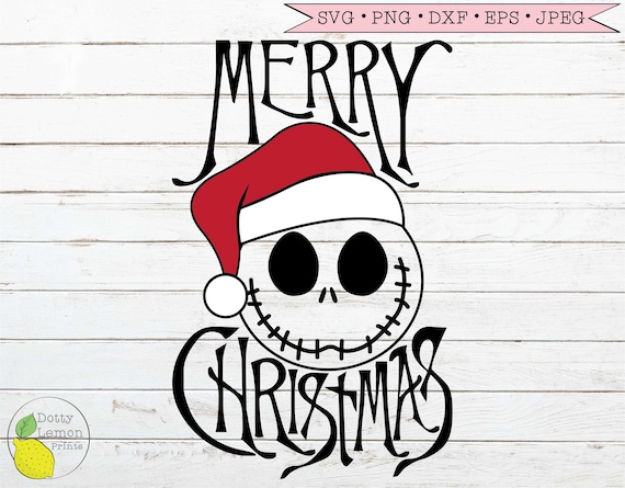 Download Free Nightmare Before Christmas Svg Jack Skellington Santa Hat Svg Etsy SVG Cut Files