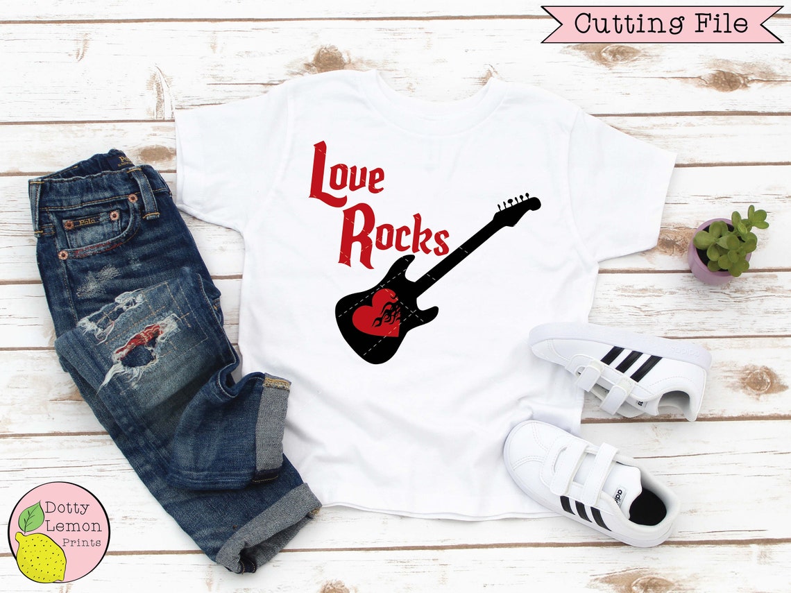 Guitar Valentine SVG Heart Valentines Day svg Music Love | Etsy