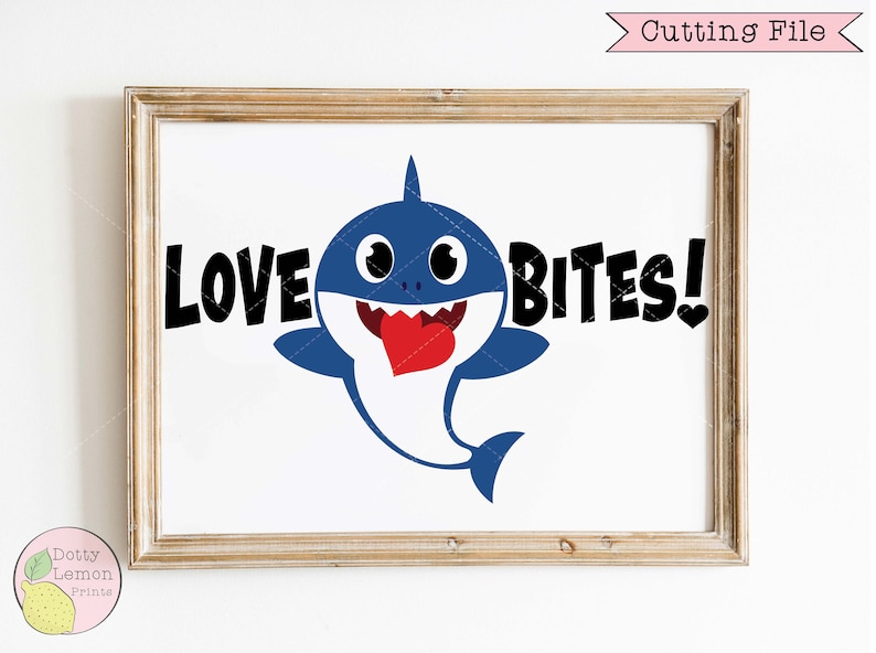 Baby Shark Valentine SVG Heart Valentines Day svg Love ...