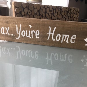 Reclaimed Paletten holz Schild auf Palette handbemalt Dekoschild 18&quot;x 3 1/2&quot; Wohnschild