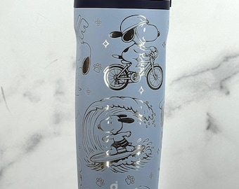 Laser Engraved Owala Sway Classic Cartoon Dog