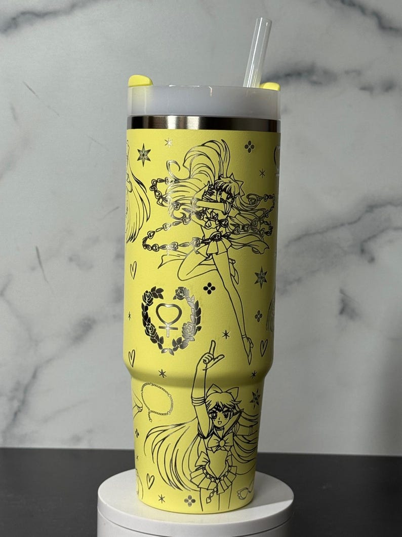Laser Engraved Anime Sailor Friend Venus Stanley Tumbler - Etsy