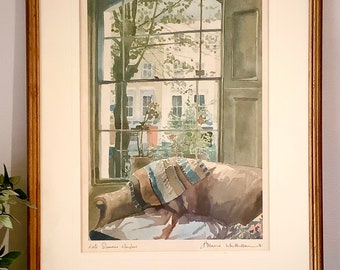 A Beautiful Vintage Signed Watercolour Print Titled Late Summer