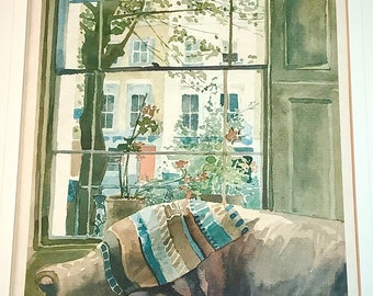 【後払い手数料無料】 Signed Vintage Beautiful A Watercolour Late Titled Print 絵画