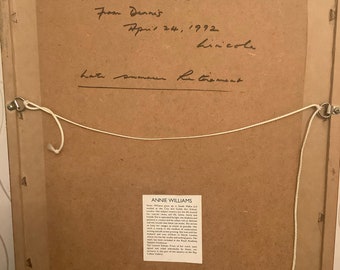 A Beautiful Vintage Signed Watercolour Print Titled Late