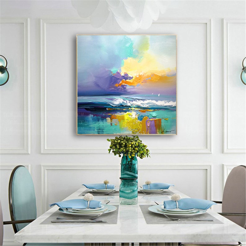 Abstract Landscape Painting Wall Art Pictures for Living Room Etsy