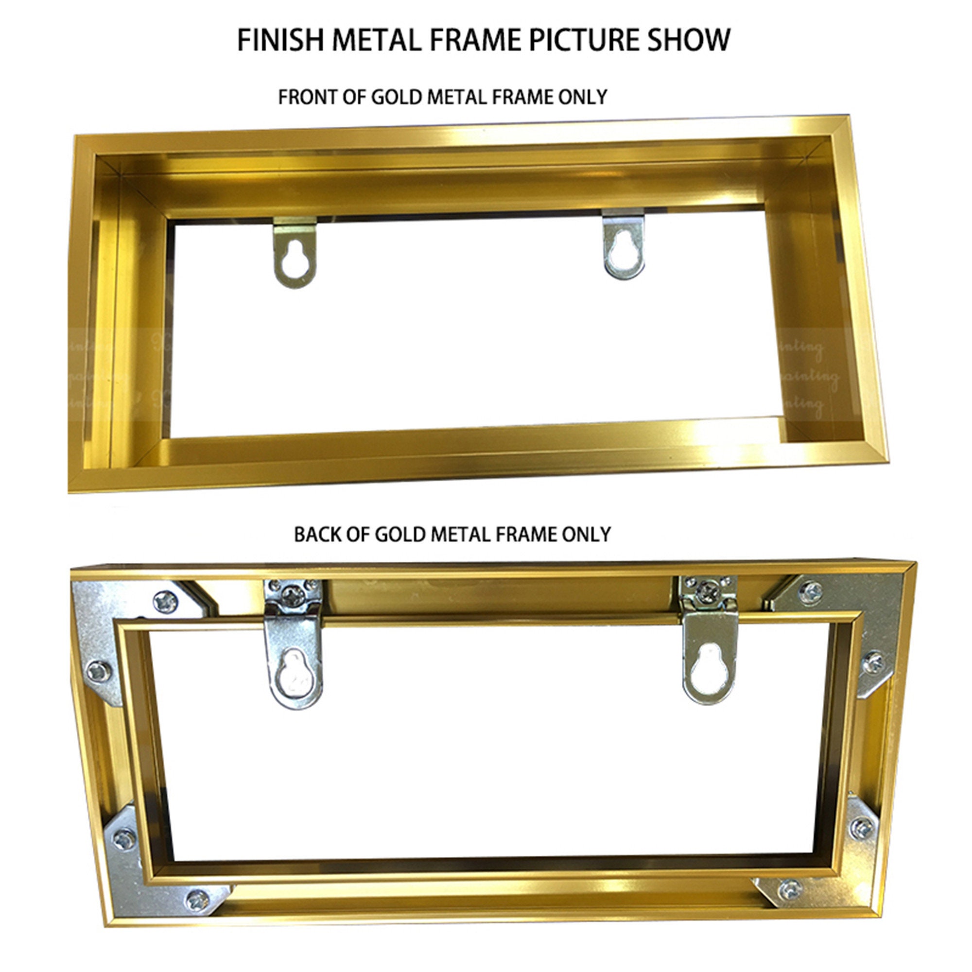 Custom frame Floating Metal frame DIY outer metal frame for Etsy