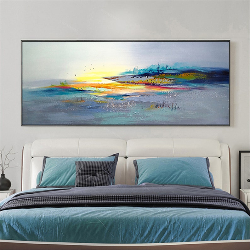 Original Abstract Sea Painting on Canvas Wall Art Pictures for Etsy