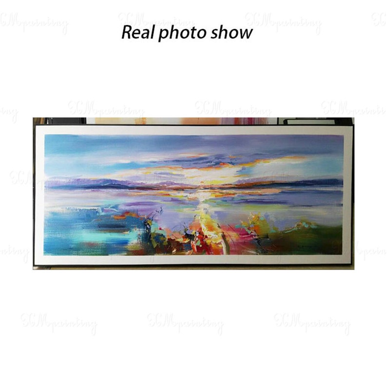 Navy blue landscape Original abstract painting wall art Etsy