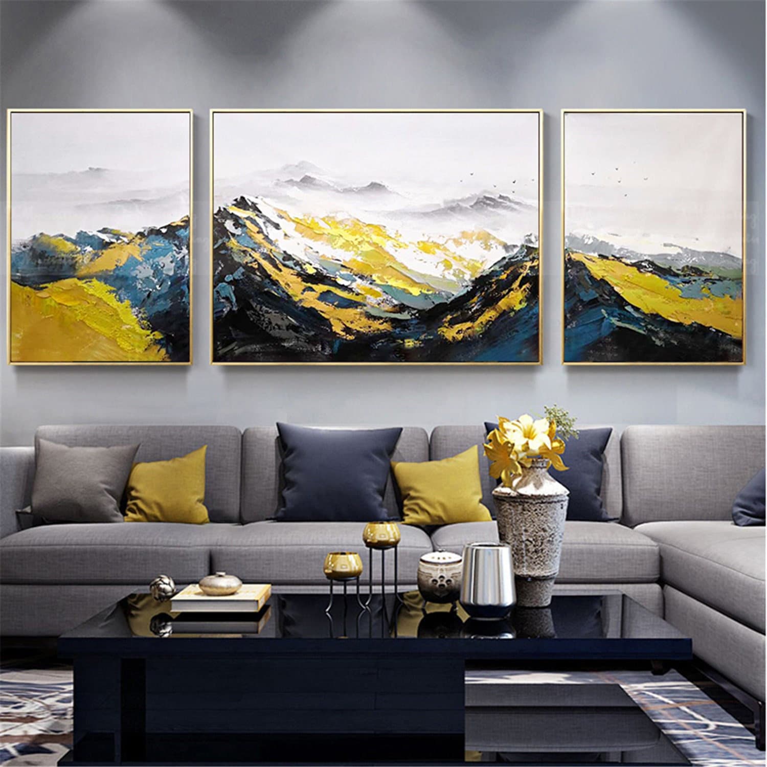 3 Pieces Original Abstract Painting On Canvas Wall Art Framed Etsy Australia 3 Pieces Original Abstract Painting On Canvas Wall Art Framed Etsy Australia