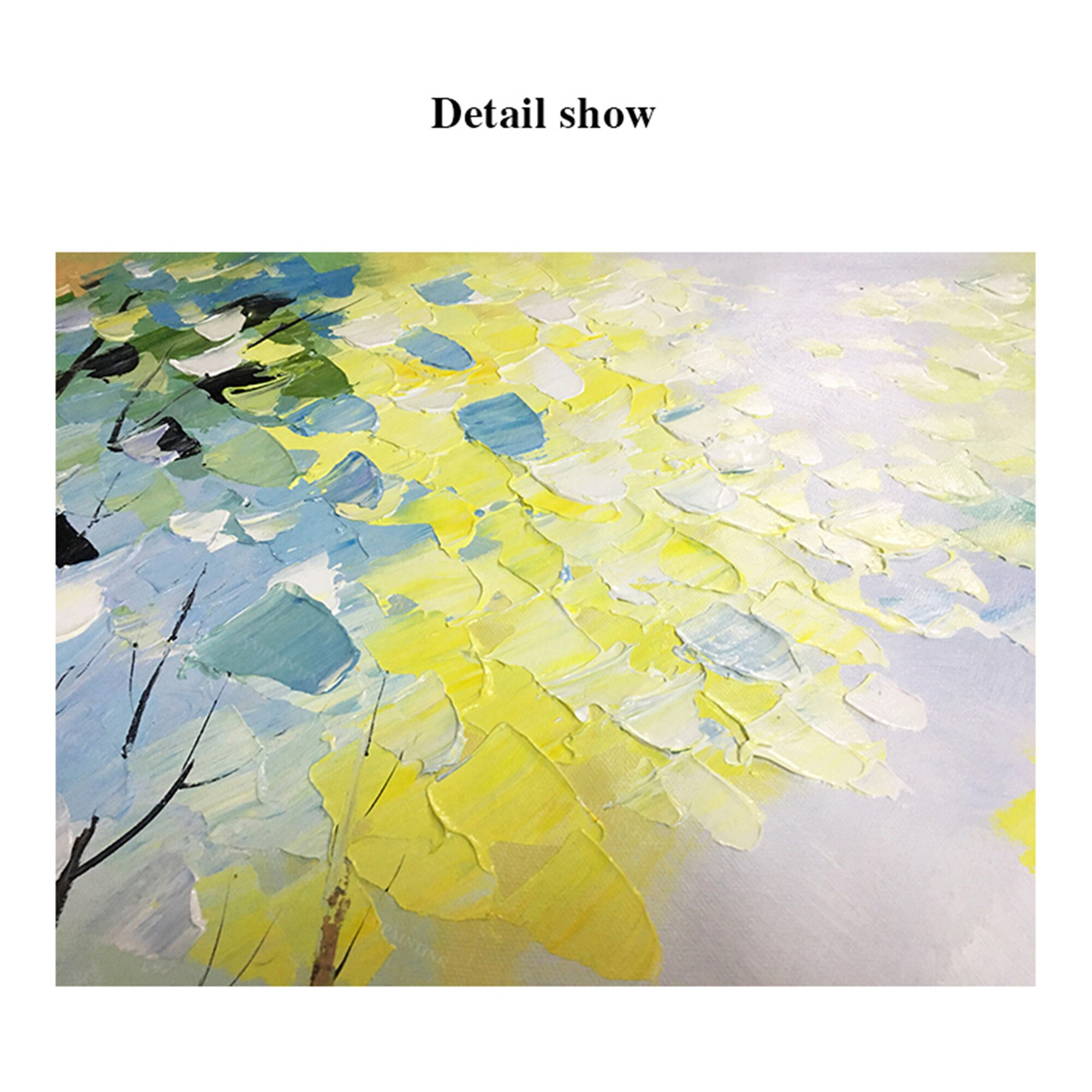 Abstract Painting Navy Blue Tree Canvas Wall Art Picture for Etsy