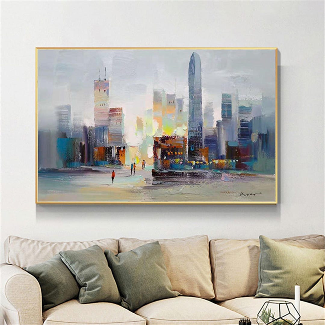 Modern Abstract City Street Art | Architectural Wall Art | Contemporary ...