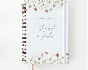 Personalized wedding planner, wedding diary agenda, wedding checklist organizer, personalized gift for newlyweds, engagement gift