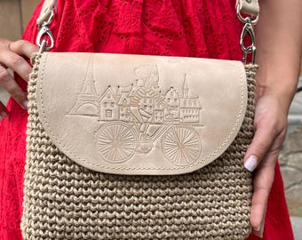 Summer purse crossbody straw Small shoulder bag for women Gift for her