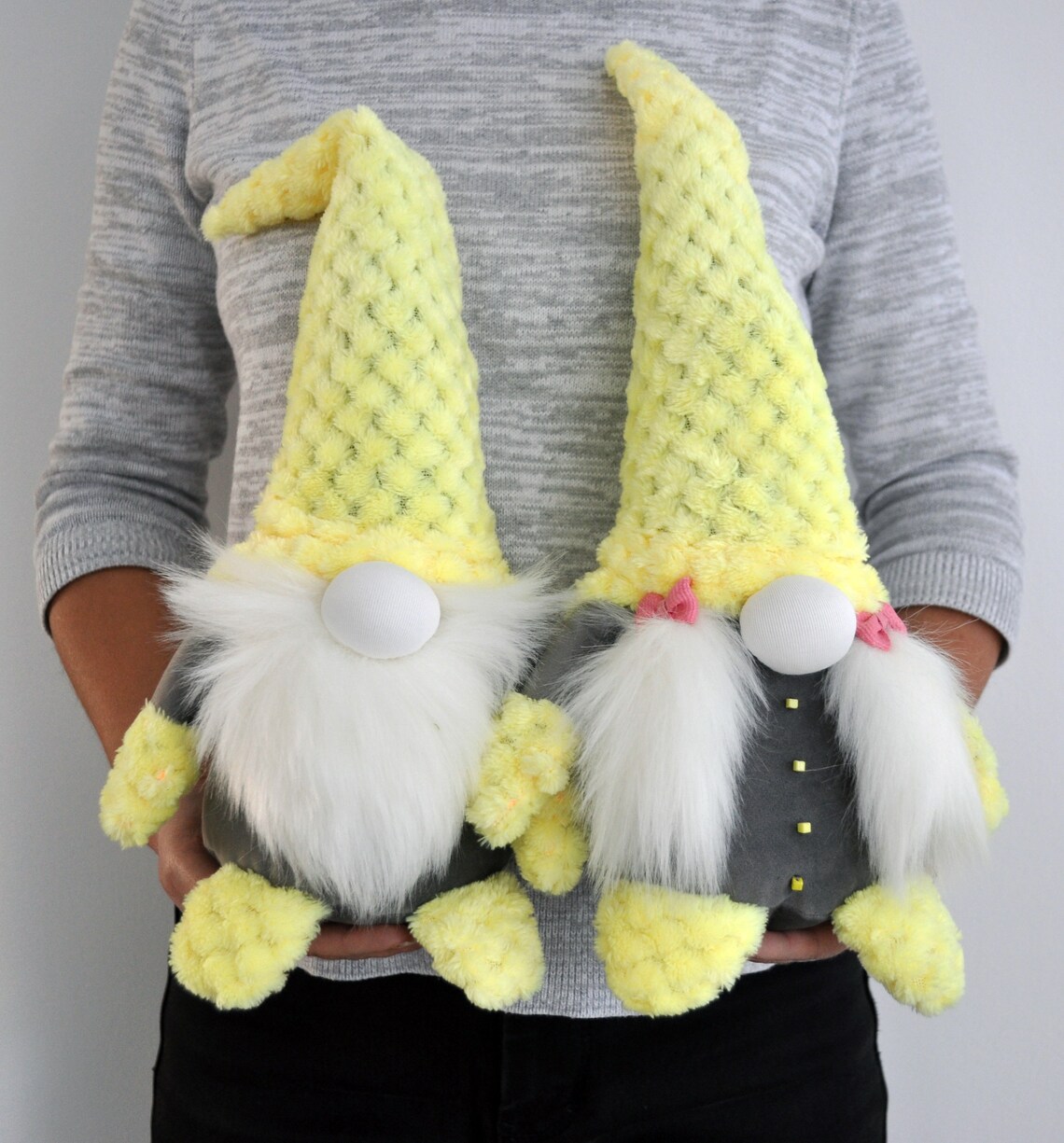 Adorable gnomes Summer gnomes Swedish gnomes yellow plush Etsy