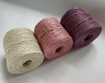 Cordel de yute para etiquetas Cordel de cáñamo Cuerda para envolver regalos 2 mm 100 YDS