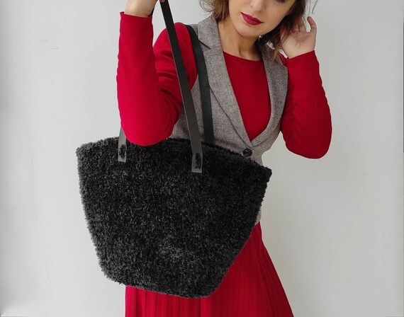 fluffy fur bag