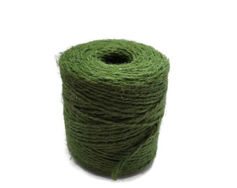 Cordel verde para etiquetas, hilo de yute de colores, cordel para envolver, cordel artesanal, cordel de cáñamo de 2 mm, 100 yardas