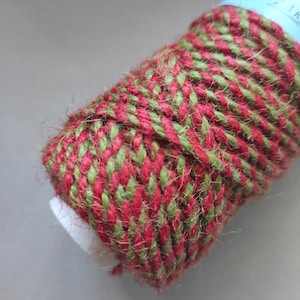 Christmas twine Gift wrapping twisted string red and green 54 YDS