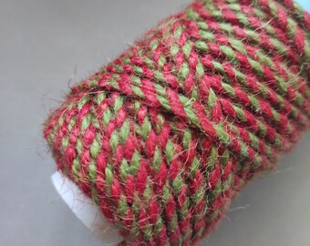 Christmas twine Gift wrapping twisted string red and green 54 YDS