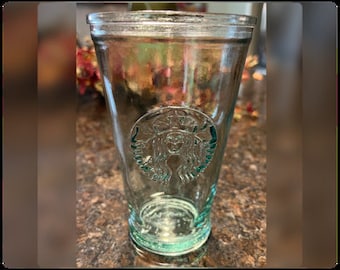 Starbucks Recycled Glass 16 oz Tumbler Travel Cold Coffee Straw Lid Cup