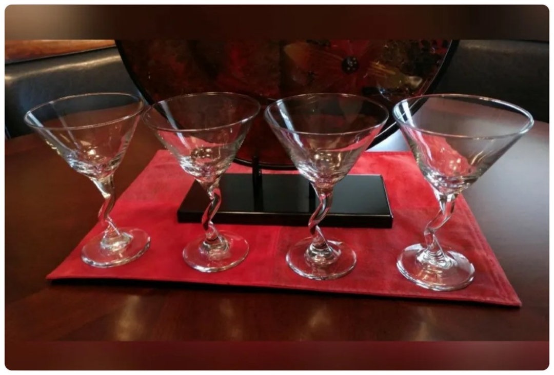 Libbeyzstem Martini Glassesset of 4 Etsy