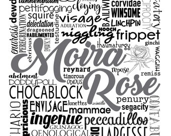 Schitt’s Creek Moira Rose Lexicon Digital Download 8.5x11 Poster Print at Home Gift Idea