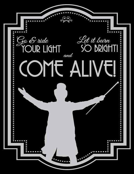 The Greatest Showman Come Alive Song Lyric Wall Art 8 5x11 Etsy - roblox id codes off on greatest showman