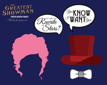 Photo Booth Props The Greatest Showman Philip & Anne Printable