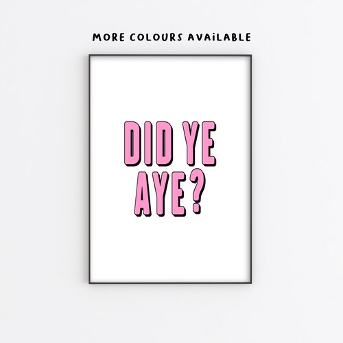 ARE YE DANCIN Scottish Print A3 A4 A5 Glasgow Words Etsy UK