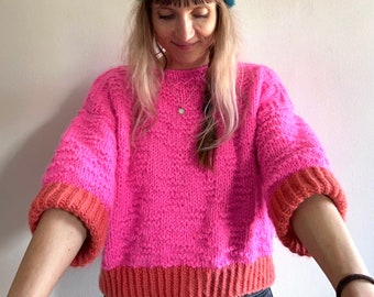 Knit Your Own Comfy and Stylish Chunky Jumper: Beginner-Friendly Jessie Sweater Pattern - Digital Download