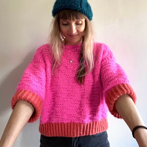 Knit Your Own Comfy and Stylish Chunky Jumper: Beginner-Friendly Jessie Sweater Pattern - Digital Download