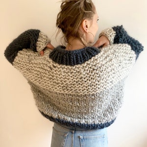 Chunky Knitting Pattern Six Stitch Sweater - Etsy