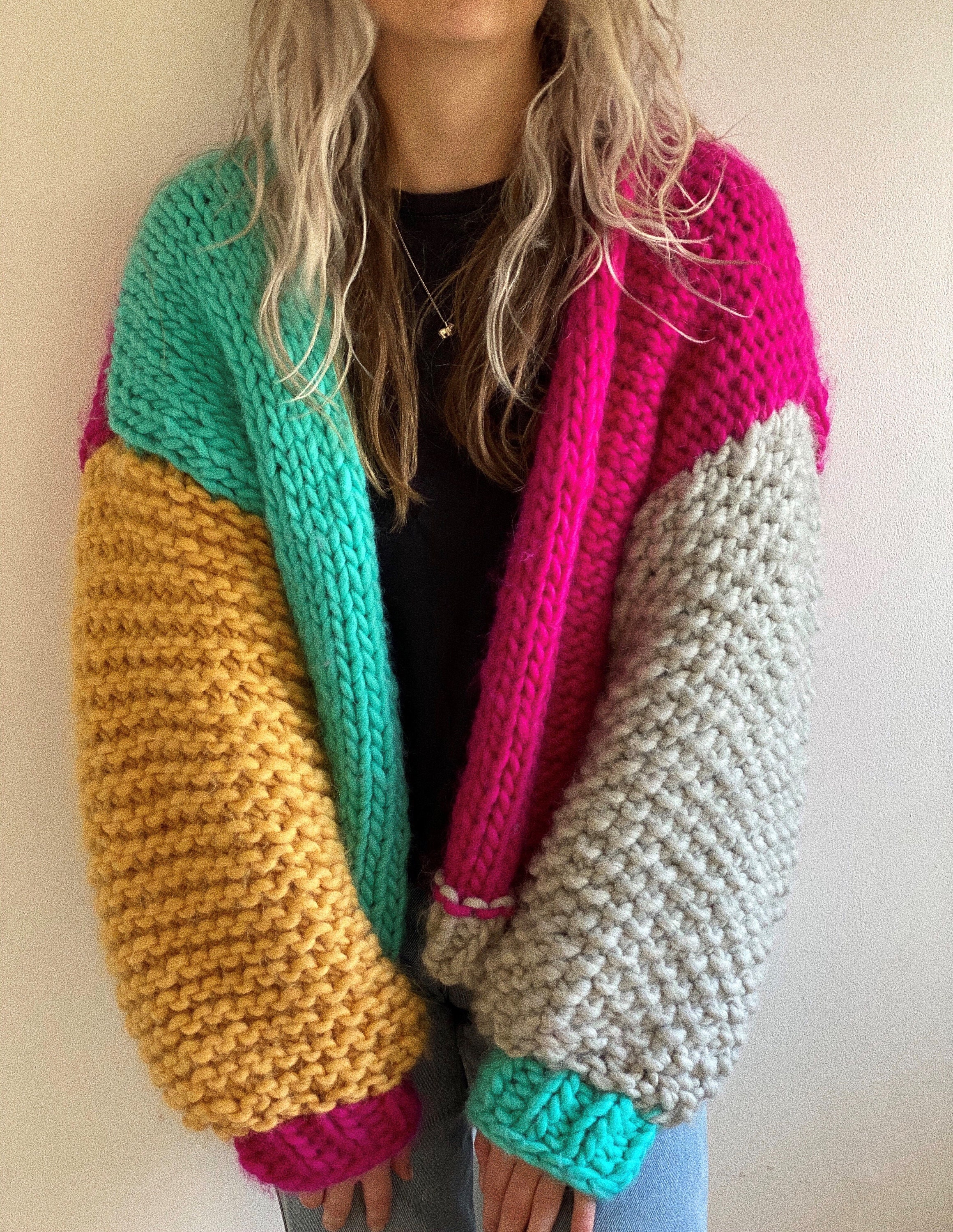 Shaggy knit mix cardigan / シャギーニットミックス
