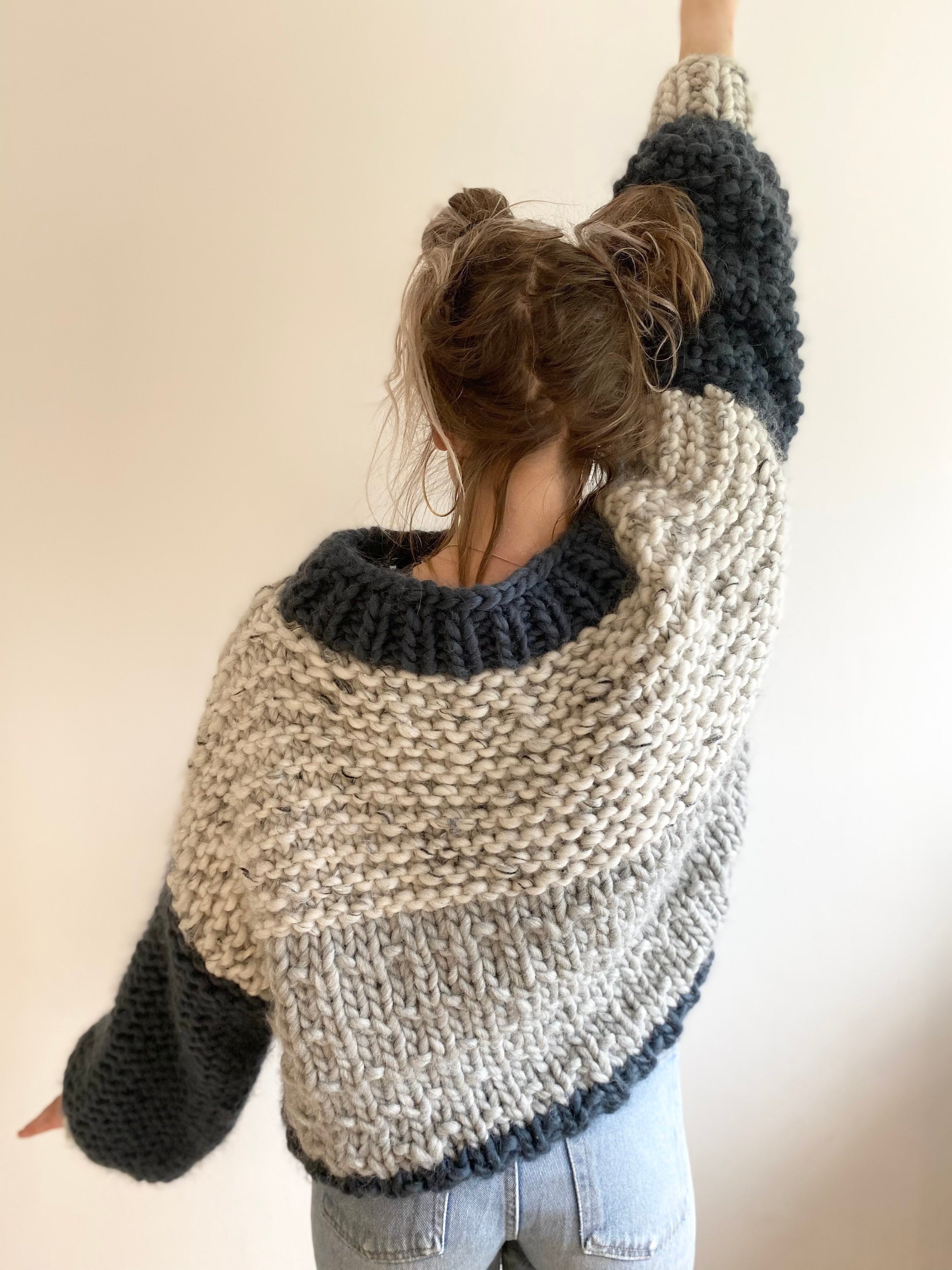 Chunky Knitting Pattern - Six Stitch Sweater - Etsy Chunky Knitting Pattern - Six Stitch Sweater - Etsy