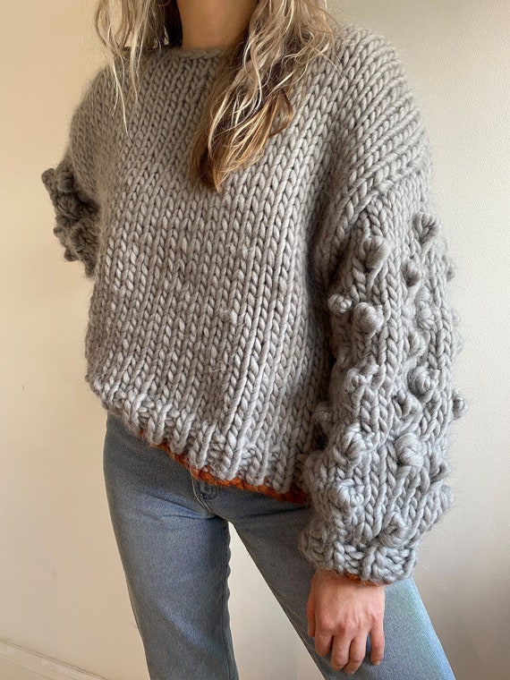 Chunky Knitting Pattern Popcorn Bobble Jumper Beginner Jumper Pattern Oversized Sweater Pattern - Etsy Chunky Knitting Pattern Popcorn Bobble Jumper Beginner Jumper Pattern Oversized Sweater Pattern - Etsy