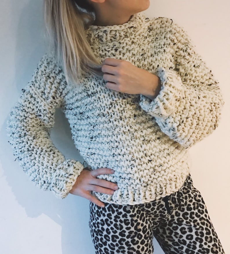 Chunky Knitting Pattern Bump & Knit Jumper Beginner Etsy