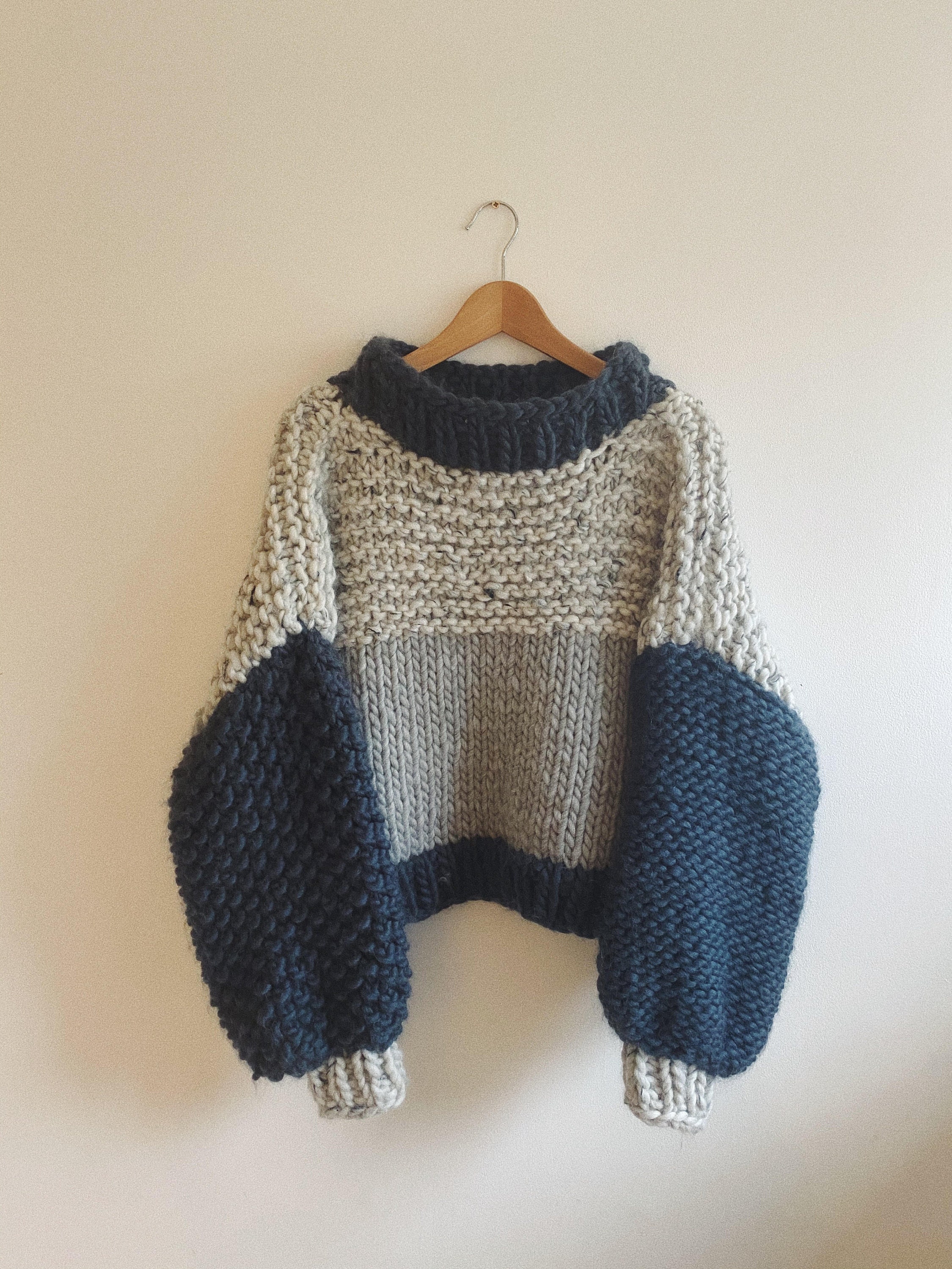 Chunky Knitting Pattern - Six Stitch Sweater - Etsy