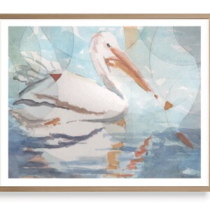 Pelican Art Print - Watercolor Pelican Abstract - Multiple Sizes - Etsy