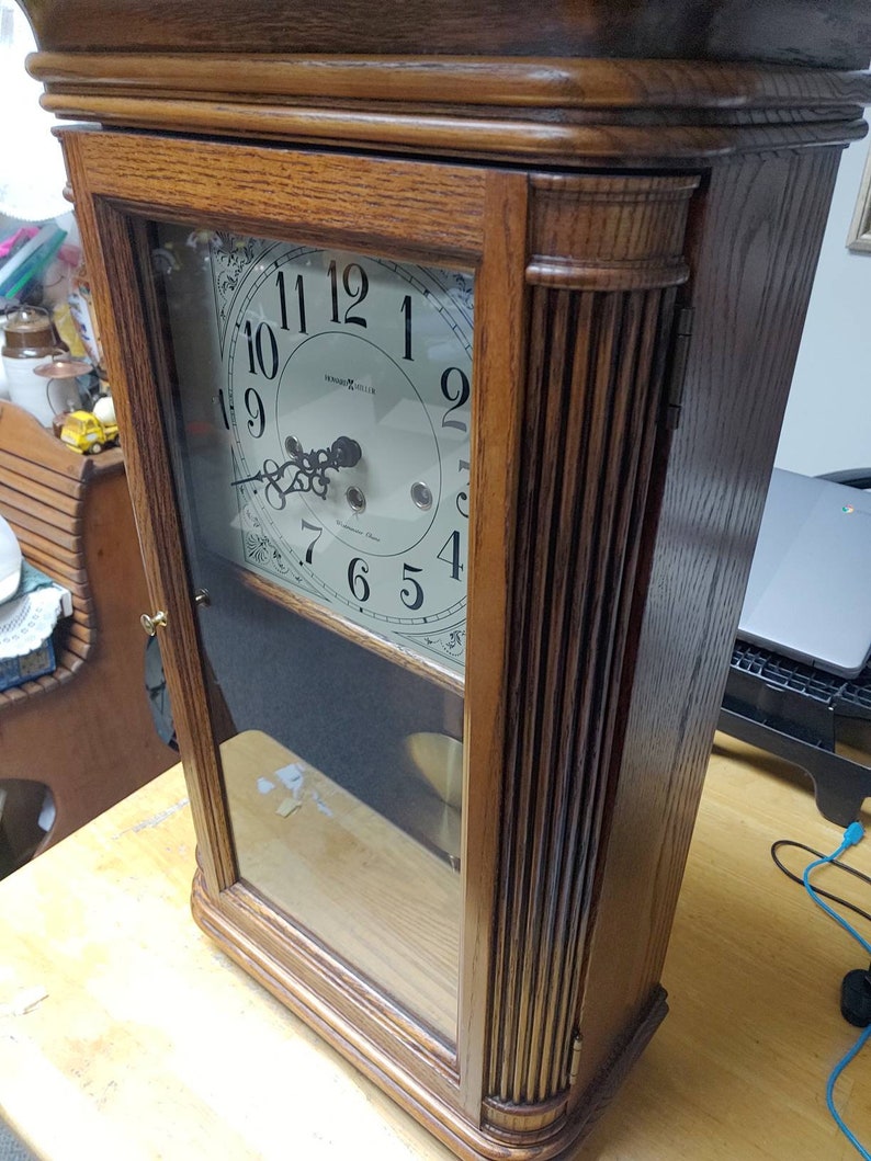 Howard Miller Sandringham Wall Clock Model 613108 Oak Etsy