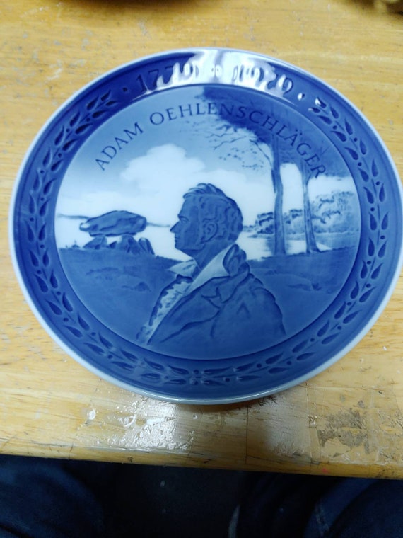 Adam Oehlenschlager by Royal Copenhagen Collector's plate Circa. 1979