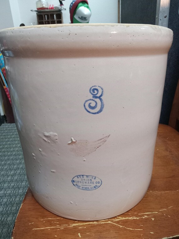 3 Gallon Red Wing crock Circa. 1919