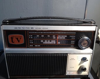 Windsor AM/FM TV1 TV 2 Portable Solid State Receiver - Etsy